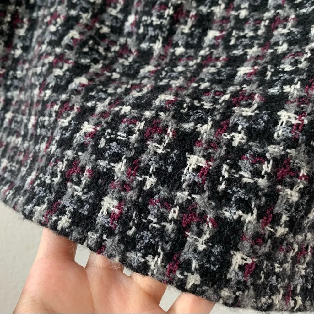 Chanel cc gems button pocket mini skirt wool cashmere knit tweed
